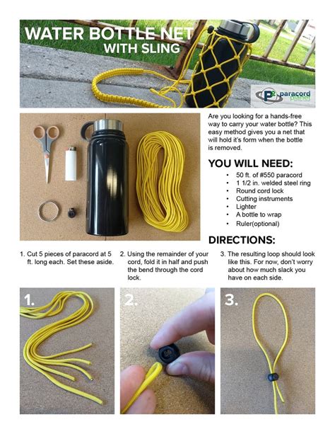 paracord bottle sling|paracord wrap bottle netting.